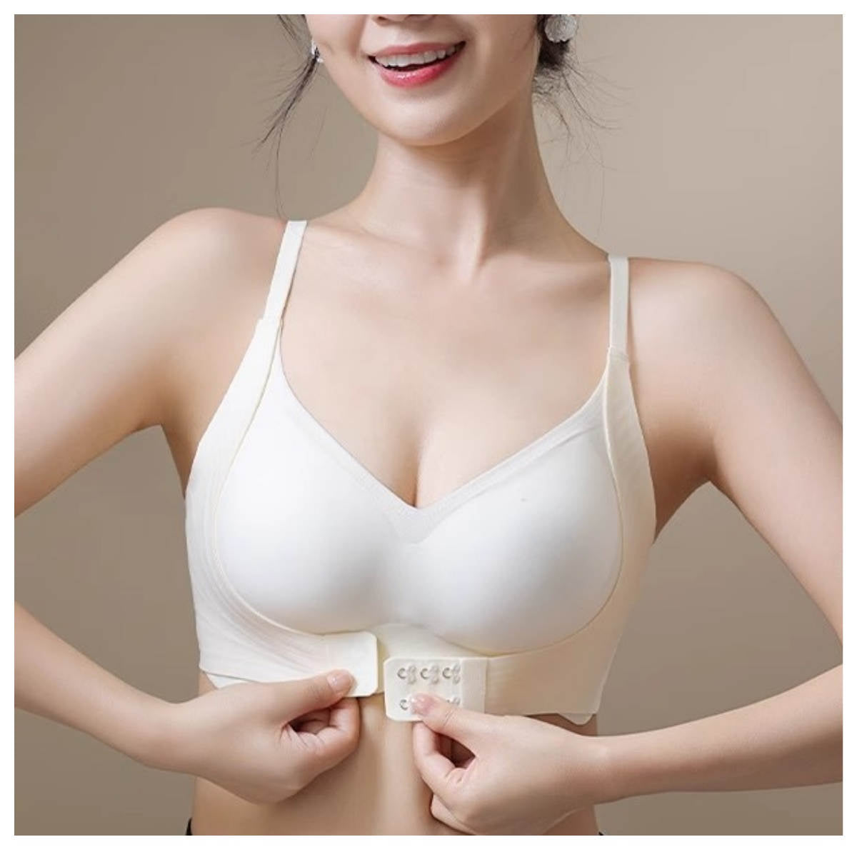 Front clasp bra for women with small chest and large breasts