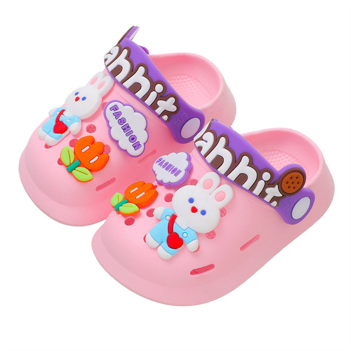 Cute cartoon baby non-slip girls' hole shoes