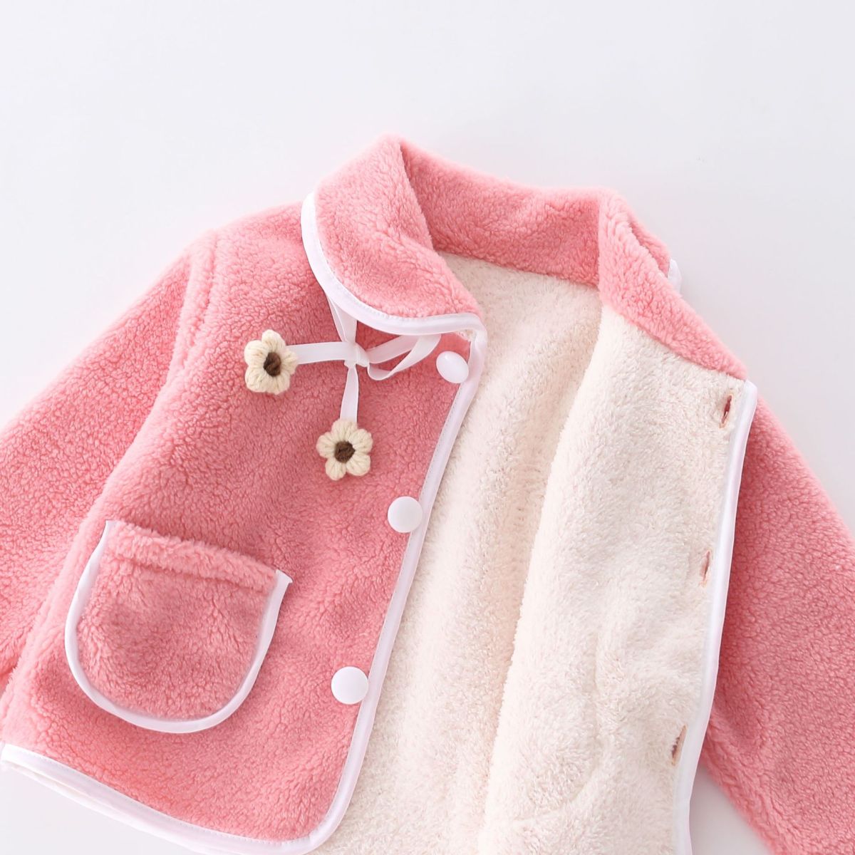 Girls autumn and winter lamb fleece coat