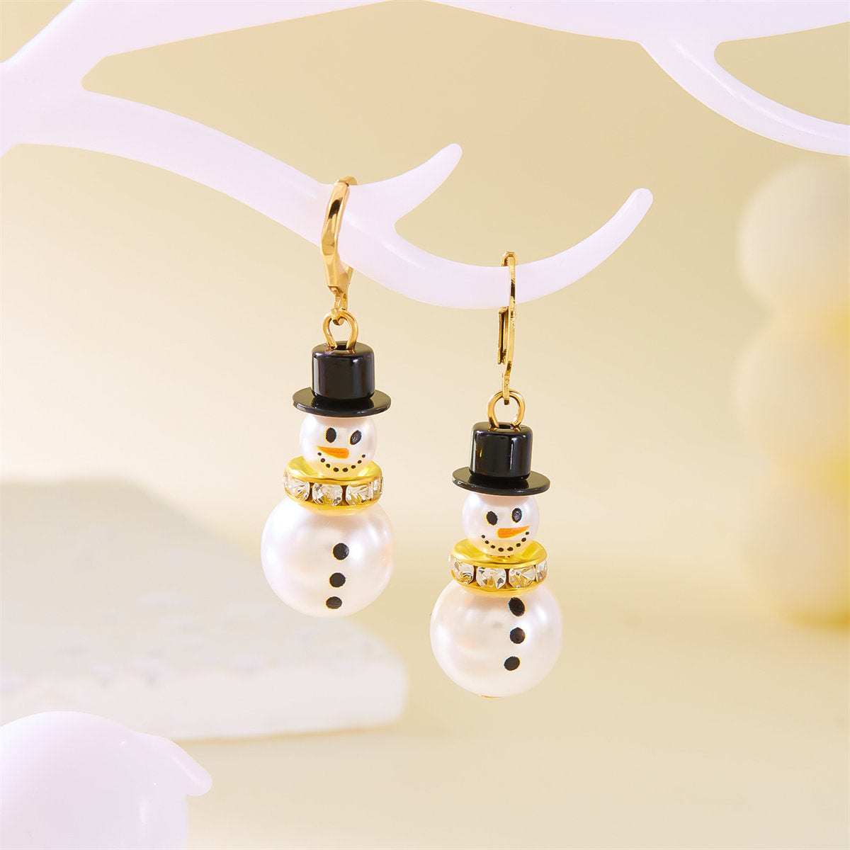 Women's Christmas Exquisite Christmas Snowman Pendant Earrings