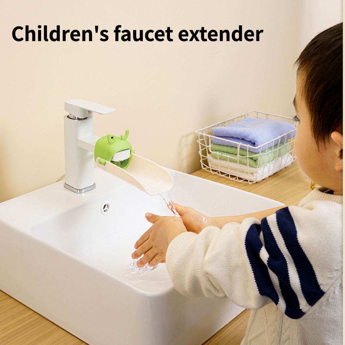 Deer children's faucet extender baby hand washing card splash-proof artifact