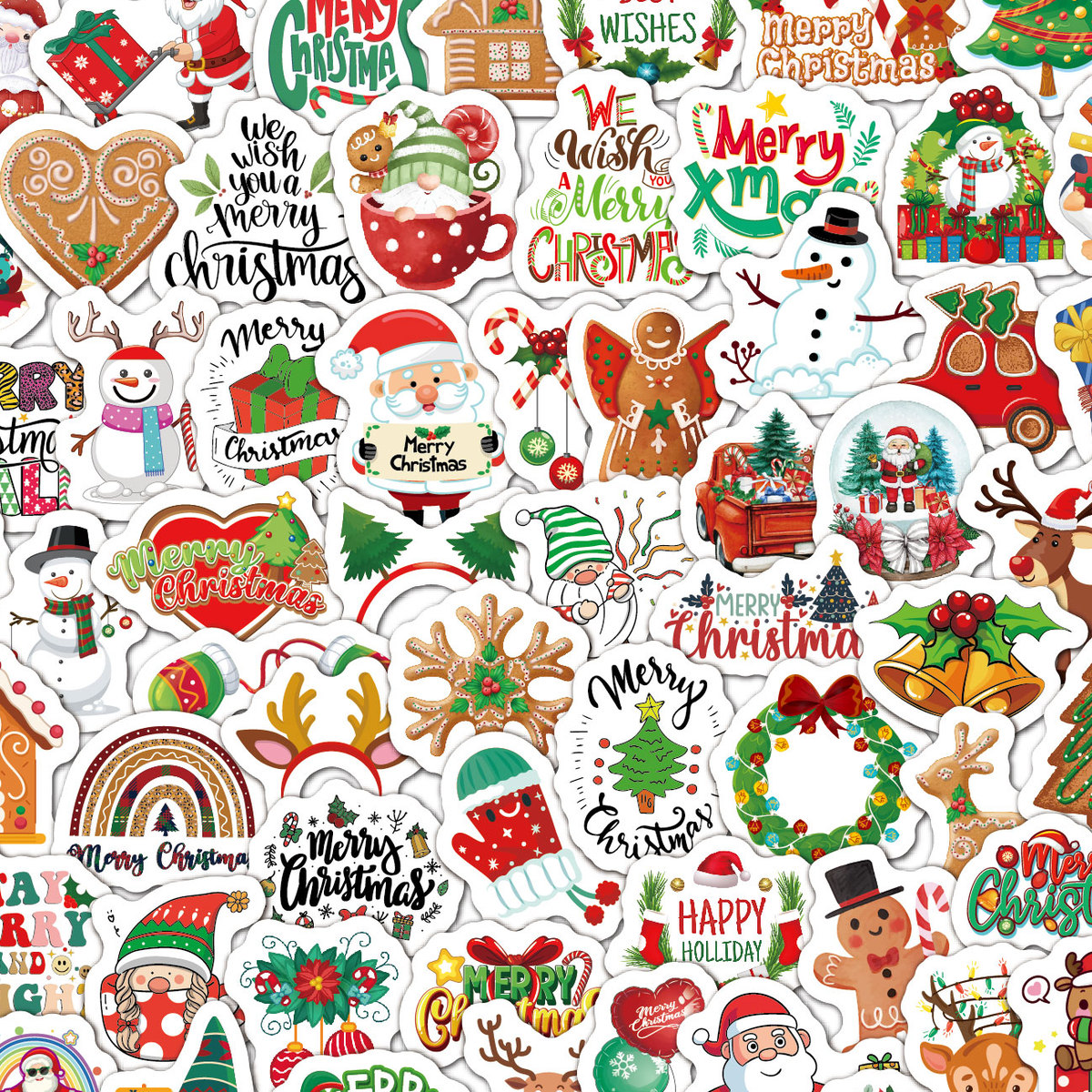 Christmas holiday decoration stickers 100 pieces