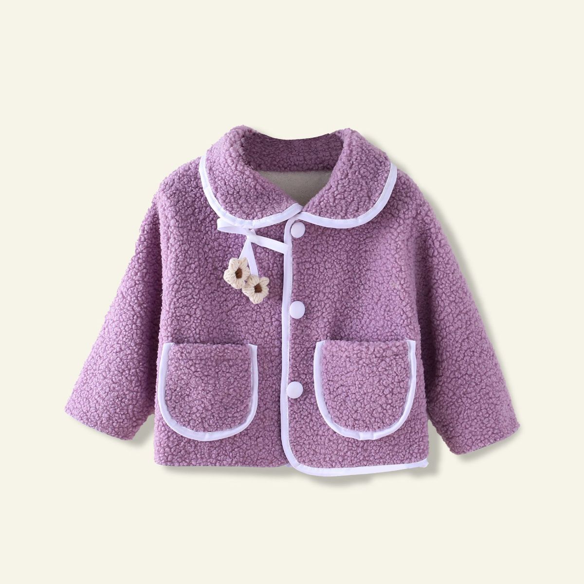 Girls autumn and winter lamb fleece coat