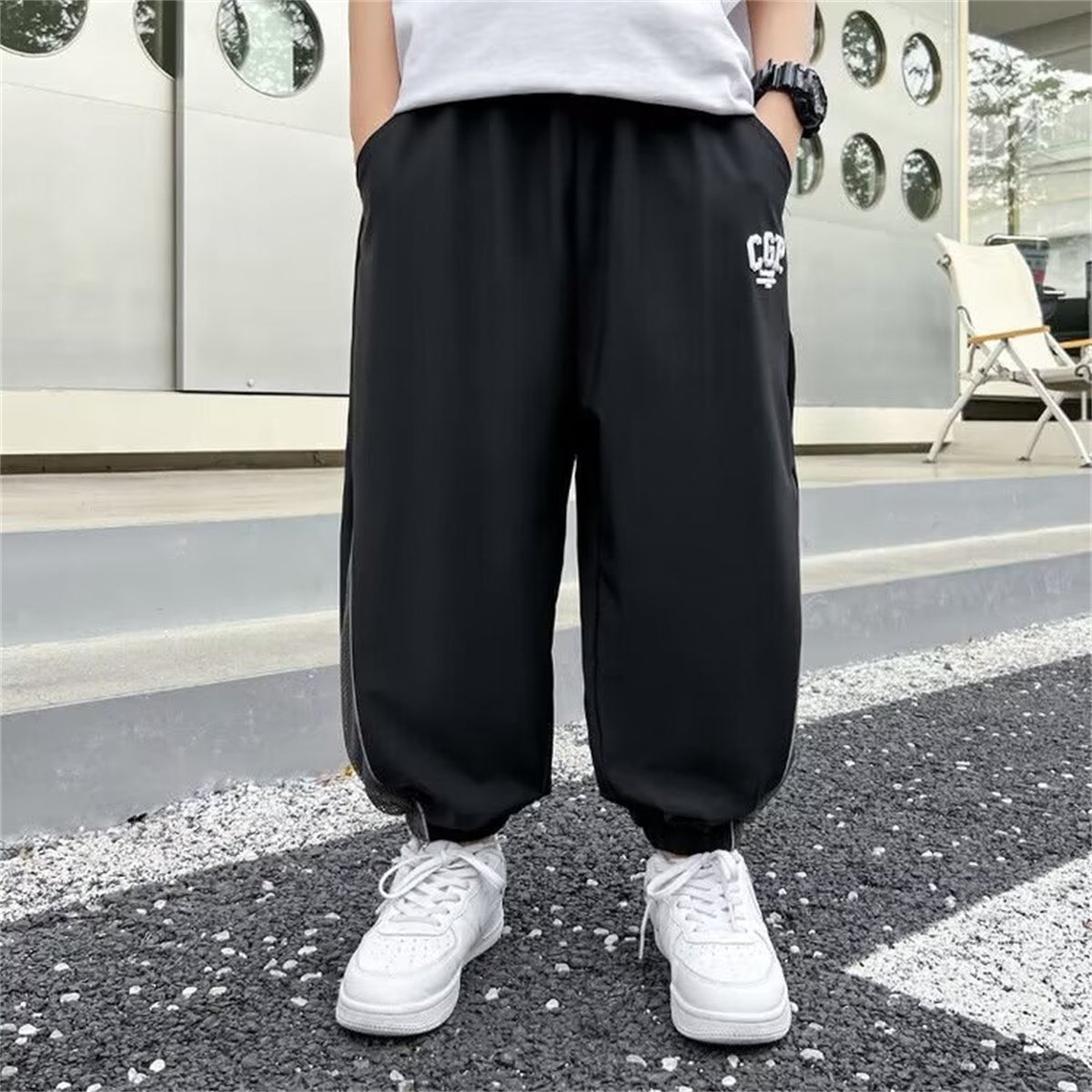 Boys' Simple Sporty Breathable Comfort Woven Pants