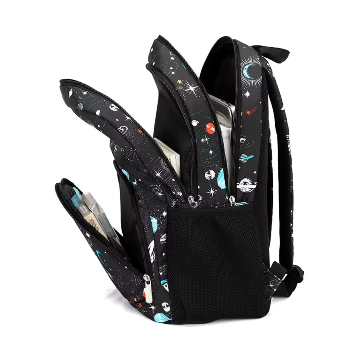 حقيبة ظهر كبيرة السعة بتصميم جرافيتي