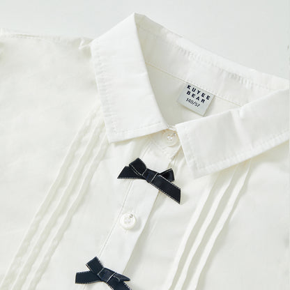 6-12 Years Cotton Preppy Style Shirt