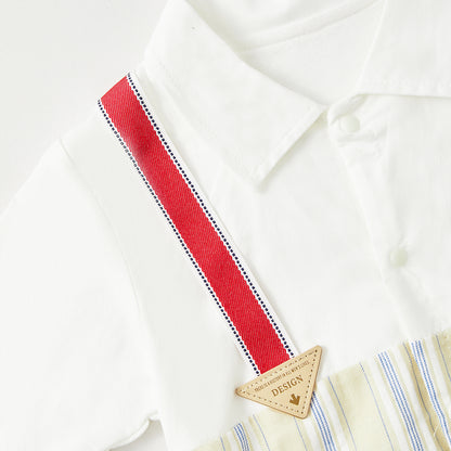 0-12 Months Cotton Suspender Romper