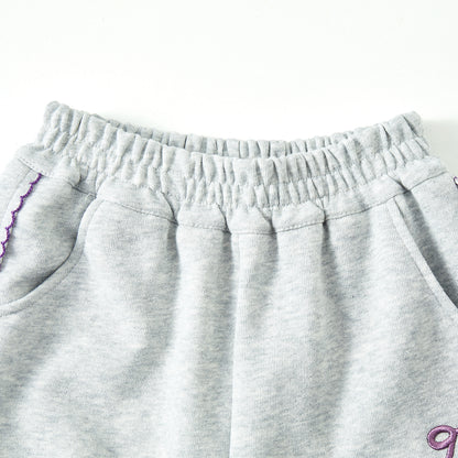 4-9 Years Ruffled Cuffed Sweatpants