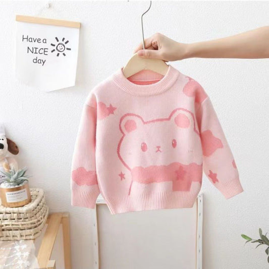 Girls mink fleece thick sweater