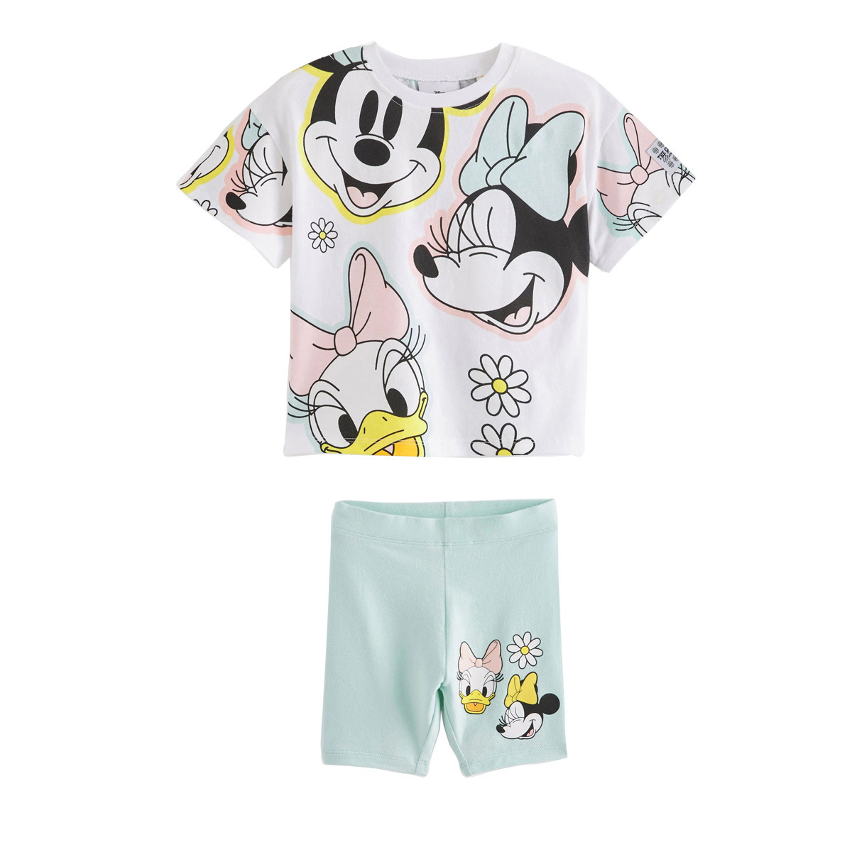 Girls cartoon T-shirt short-sleeved shorts home clothes casual all-match suit