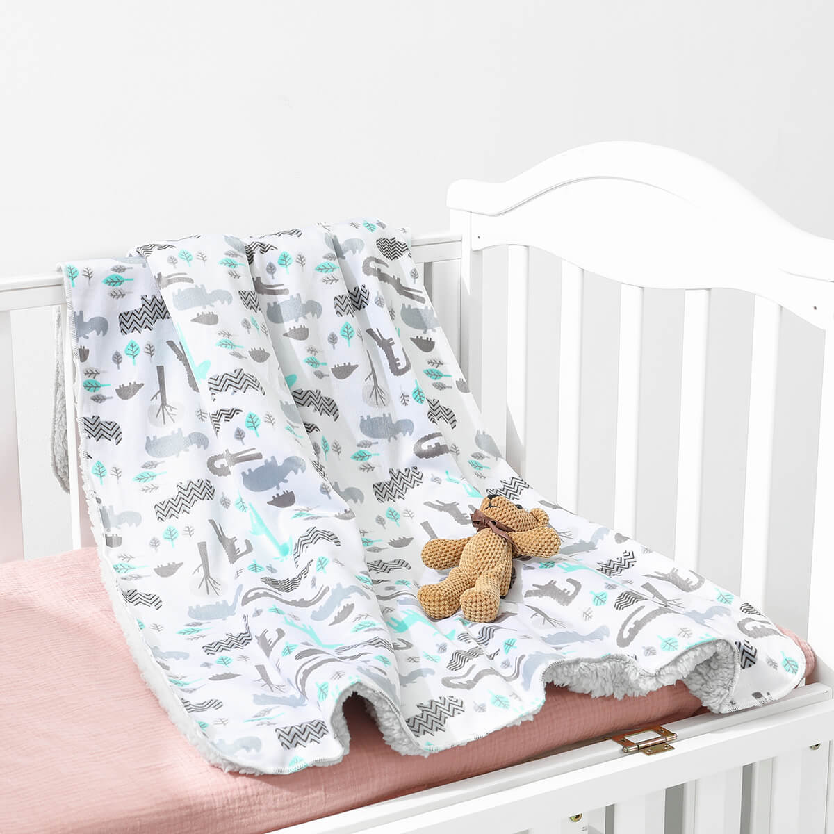 Cartoon Print Baby Blanket