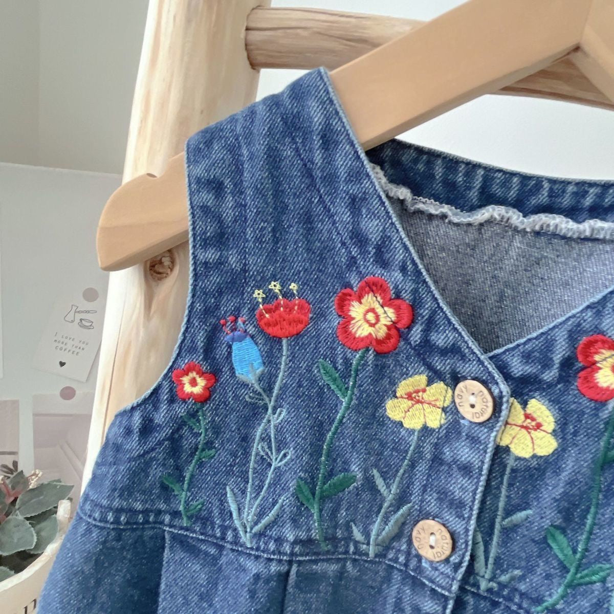 Baby girl denim overalls long sleeve one piece suit