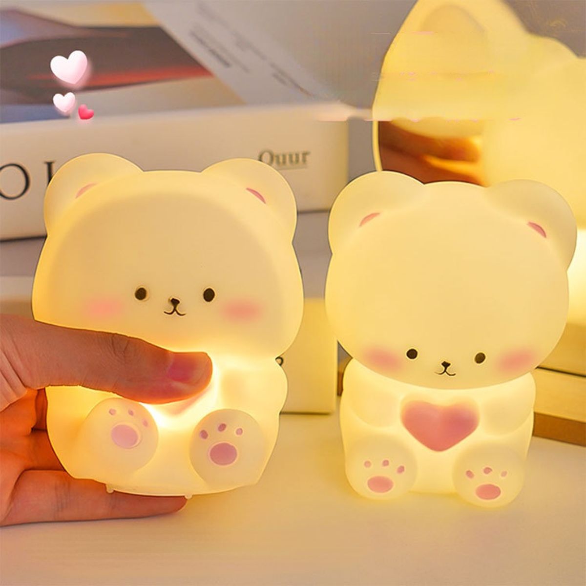 Love Bear Night Light Cute Bedroom Mood Light