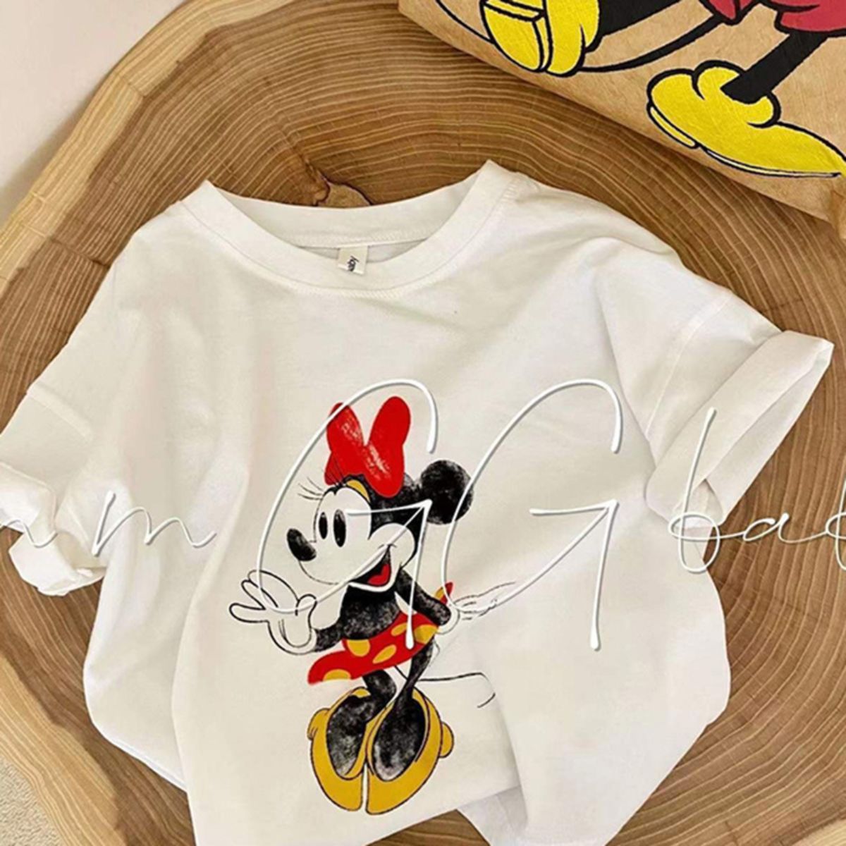 Pure cotton children's short-sleeved T-shirt summer new cute Mickey cartoon casual small and medium children boys and girls tops