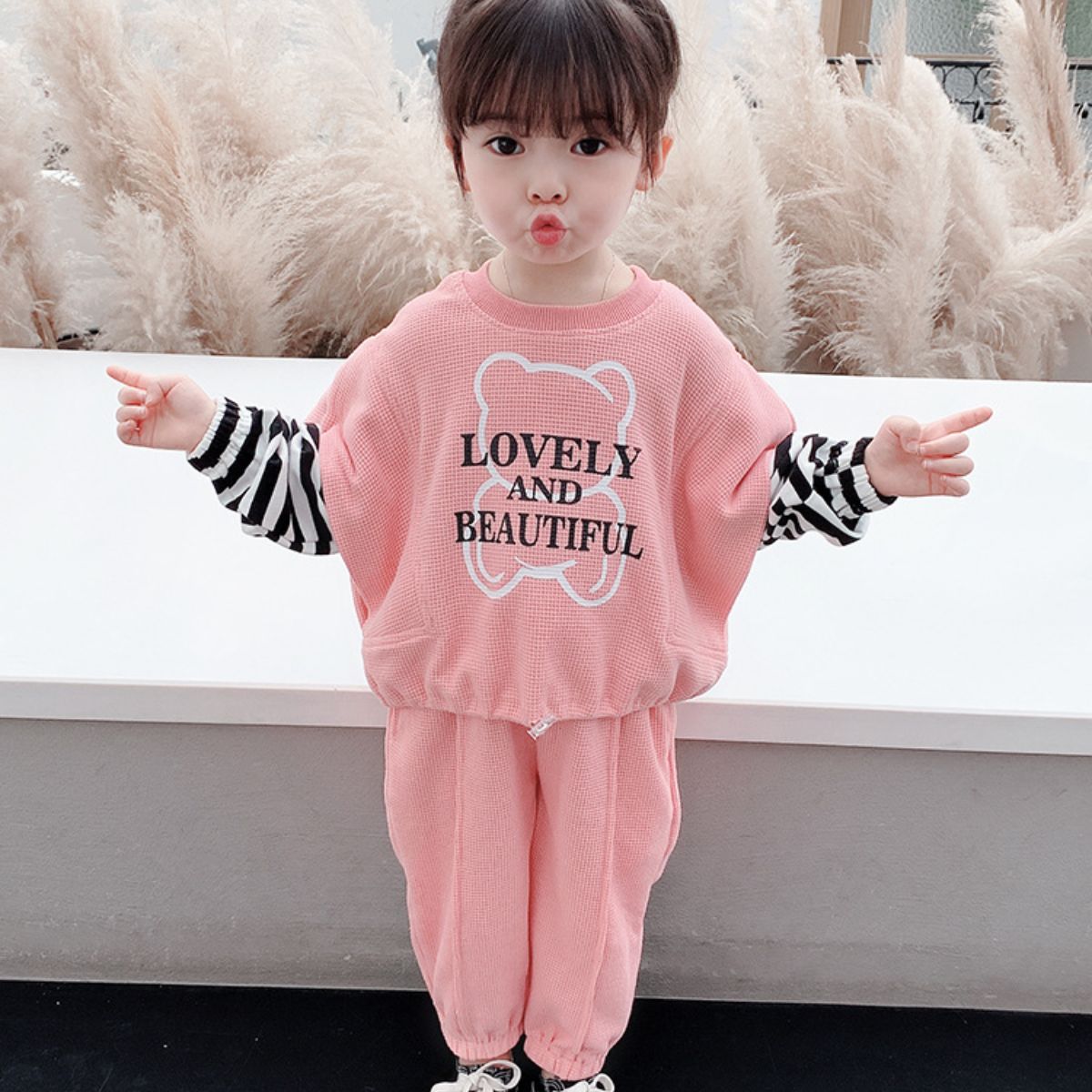 Girls suits new style children's two-piece suits clothes children's fashionable baby girl autumn clothes