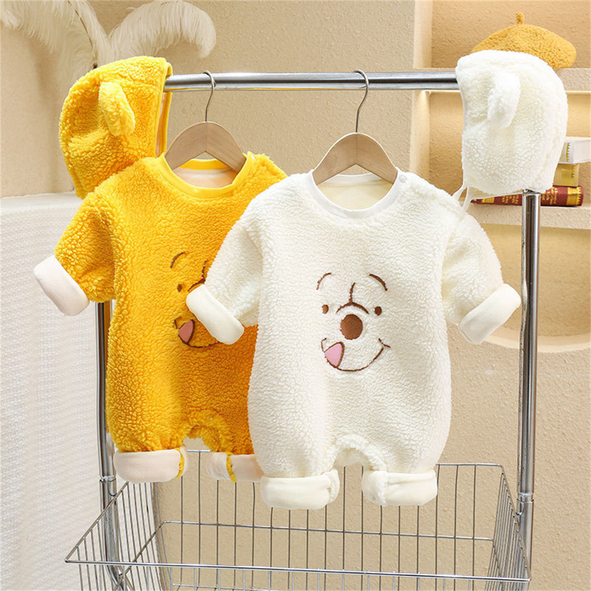 Infant and toddler plush clothes cartoon cute super cute one-piece romper