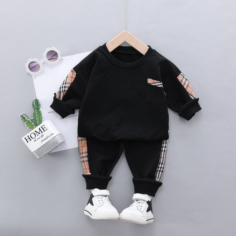 2-piece Plaid Pullover & Pants for Toddler Boy