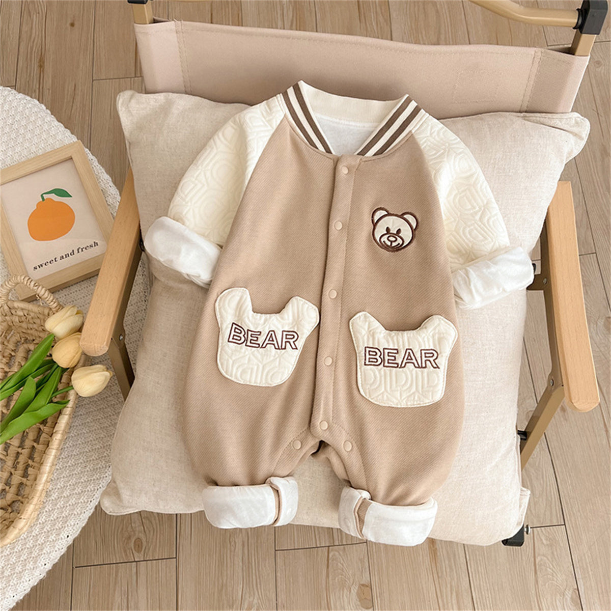 Baby Cub Outing Crawling Suit Baby Long Sleeve Bodysuit