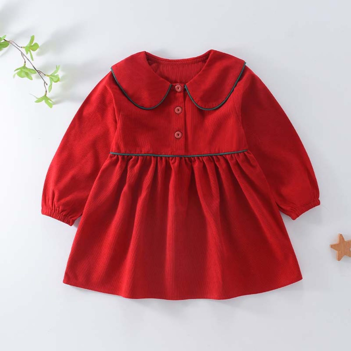 Girls corduroy dress new style baby princess dress fashionable spring and autumn children's skirt autumn clothing