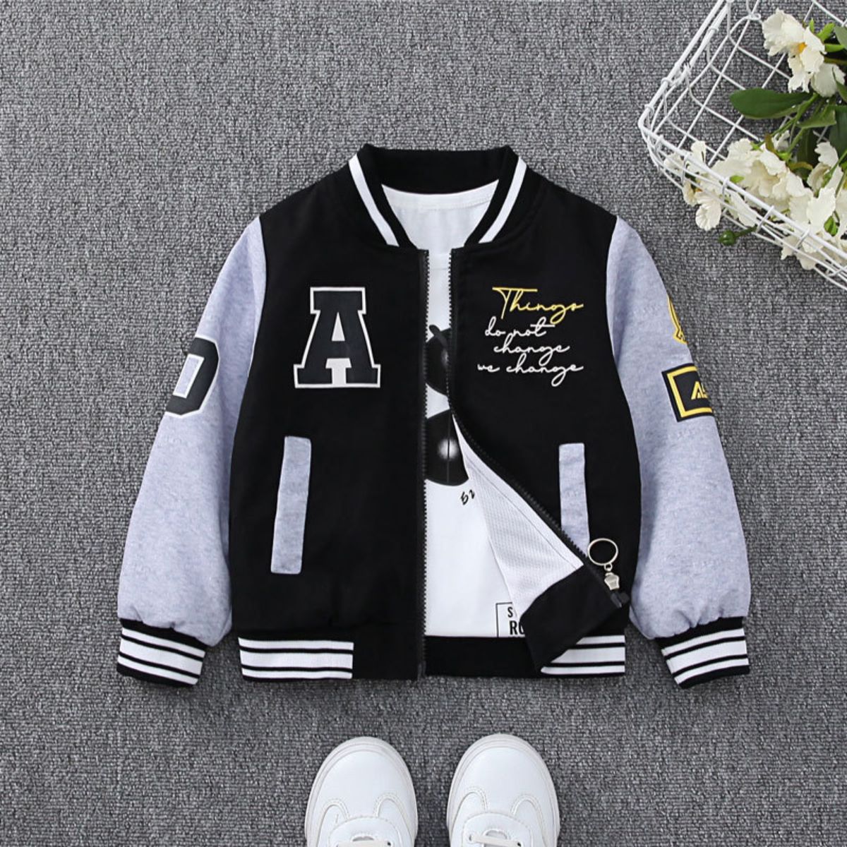 Boys' coats spring new style children's clothing baby boys casual medium and large children's thin style children's spring and autumn style