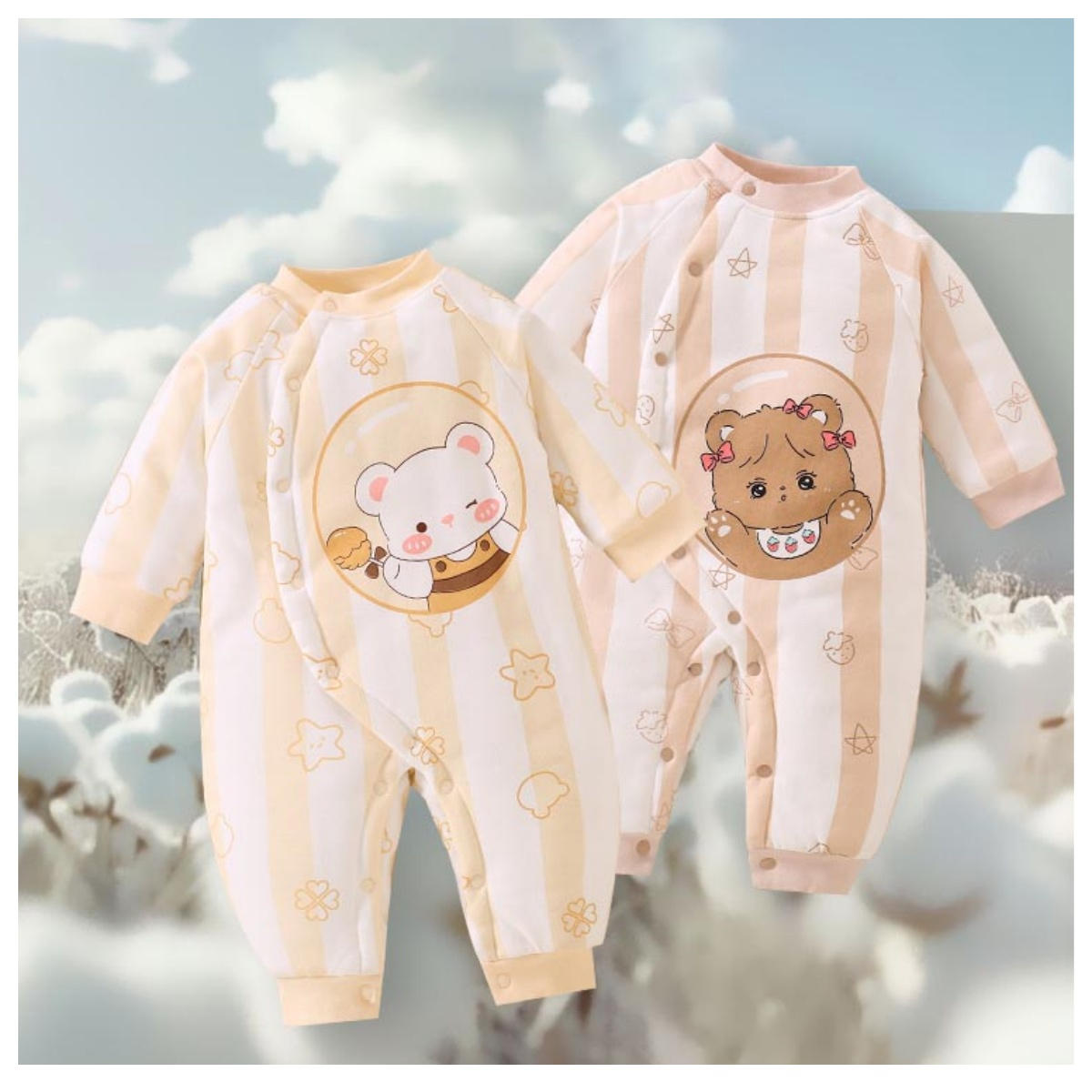 Baby onesie fall and winter jacket cotton cotton clothing outside the hajacket