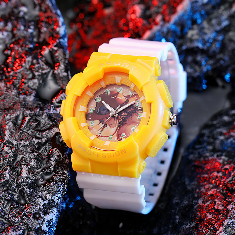 Children's Boys One Piece Cartoon Outdoor Multi-Function Sports Quartz Watch