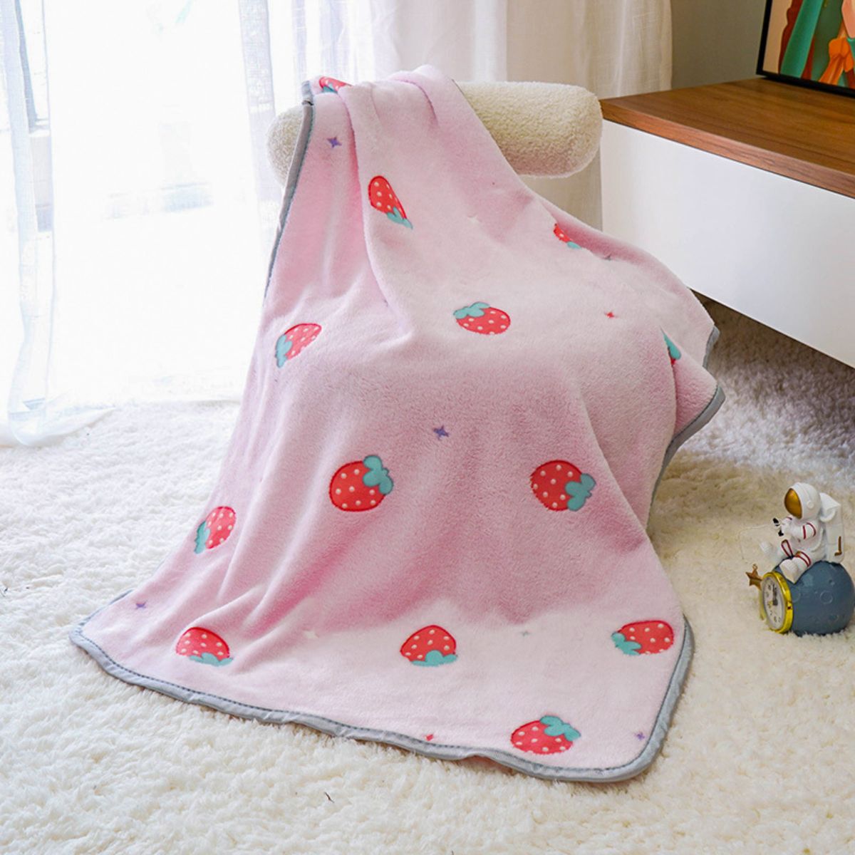 Cartoon Print Thick Sleeping Mat Warm Blanket