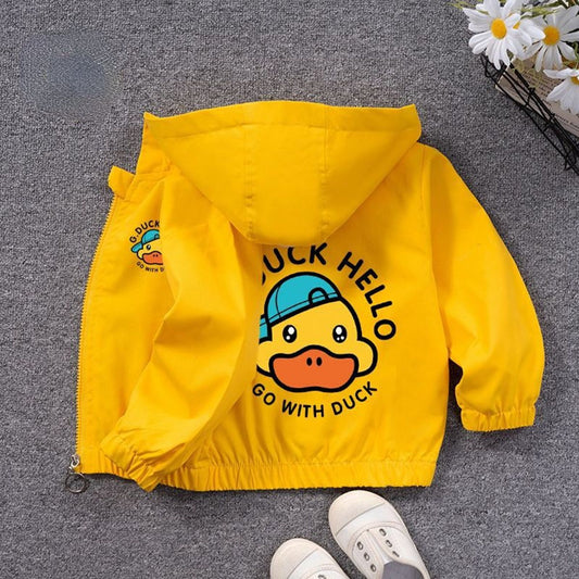 Little yellow duck children's jacket spring and autumn new girls jacket girl casual autumn wear boy baby