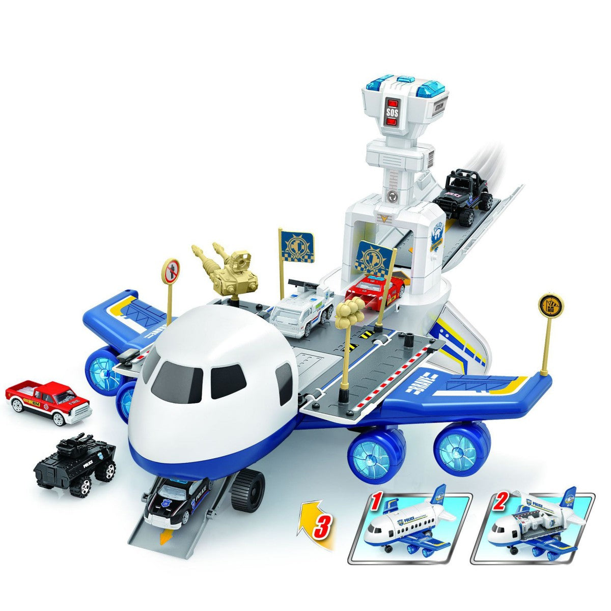 Police Aircraft Mobile Headquarters Toy