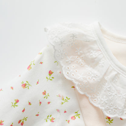 0-18 Months Cotton Faux Two-Piece Romper