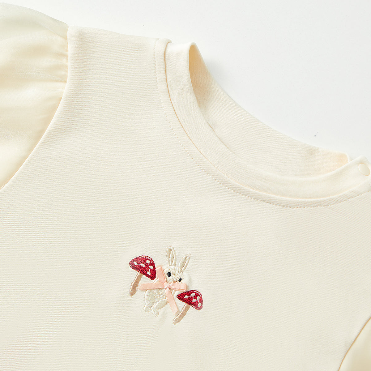 12M–4Y Loose-Sleeve Embroidered Top