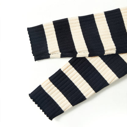 كارديجان محبوك مخطط من 5 إلى 10 سنوات 