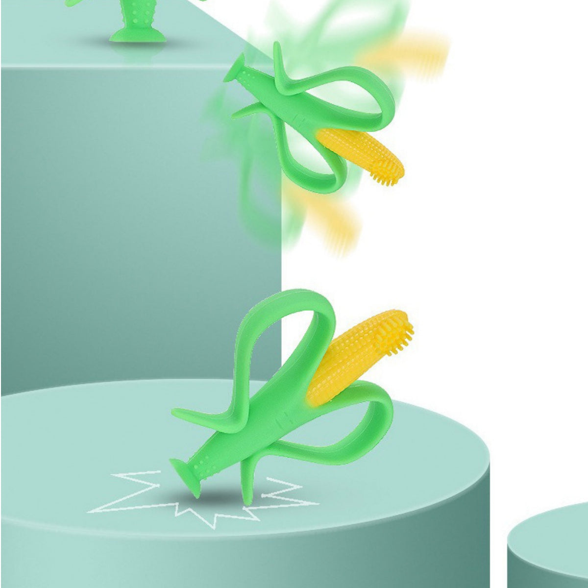 Silicone Baby Corn Teether Toothbrush