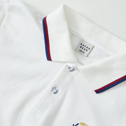 6-12 Years Preppy Style Embroidered Polo Shirt