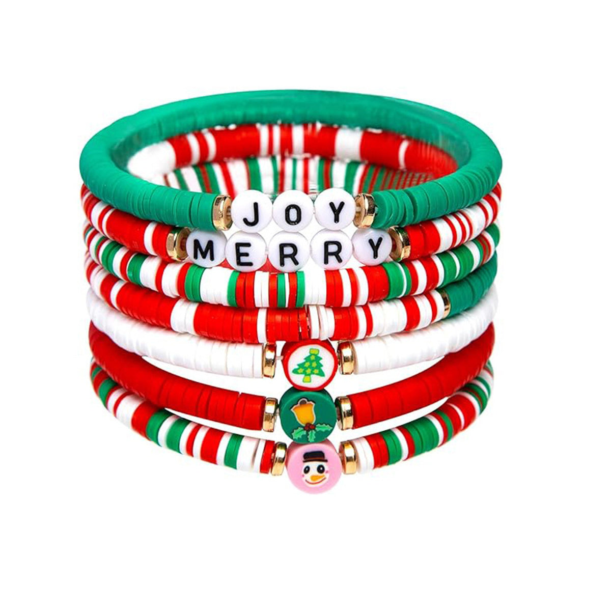 Children's Christmas soft clay color matching DIY combination bracelet