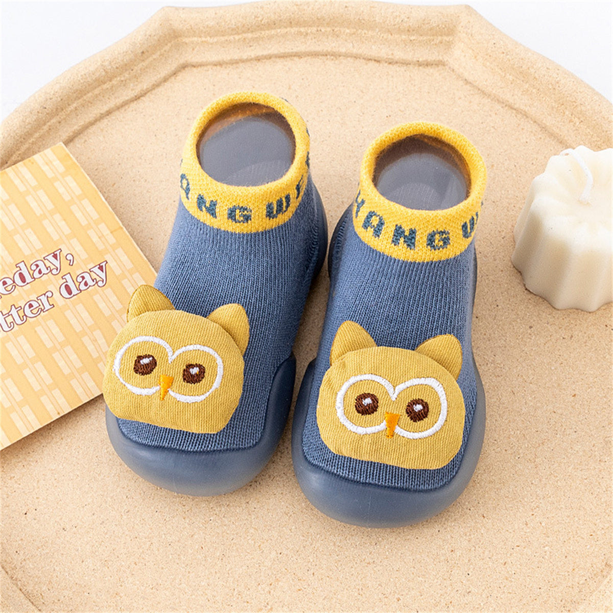 Kids Baby Boys and Girls Cute Pattern Knitted Non-slip Breathable Floor Socks Toddler Shoes