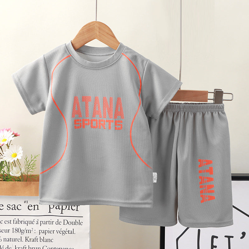 New children's ball uniform suit short-sleeved shorts quick-drying clothes boys' sports suit ball uniform