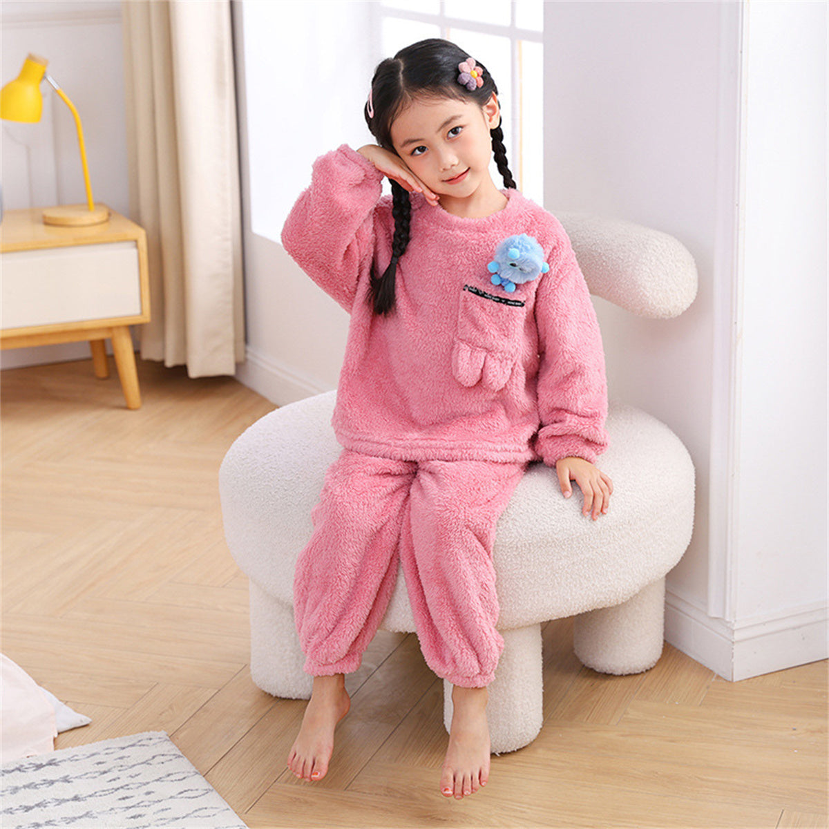 Children's flannel pajamas set home wear