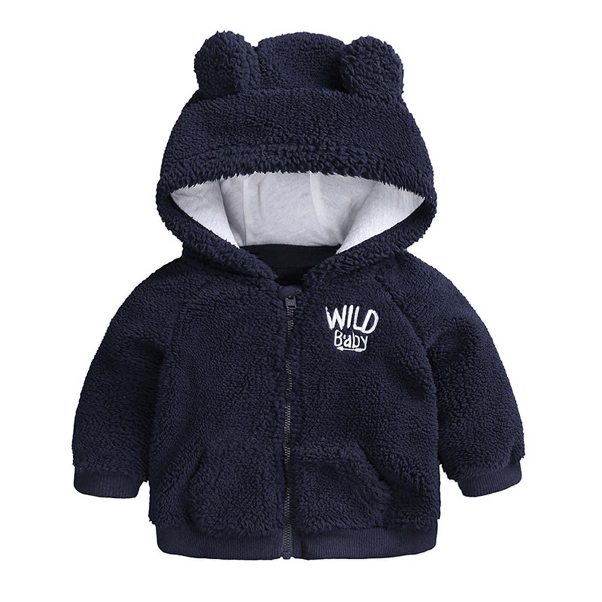 Children&#39;s winter cotton-padded coat with fleece