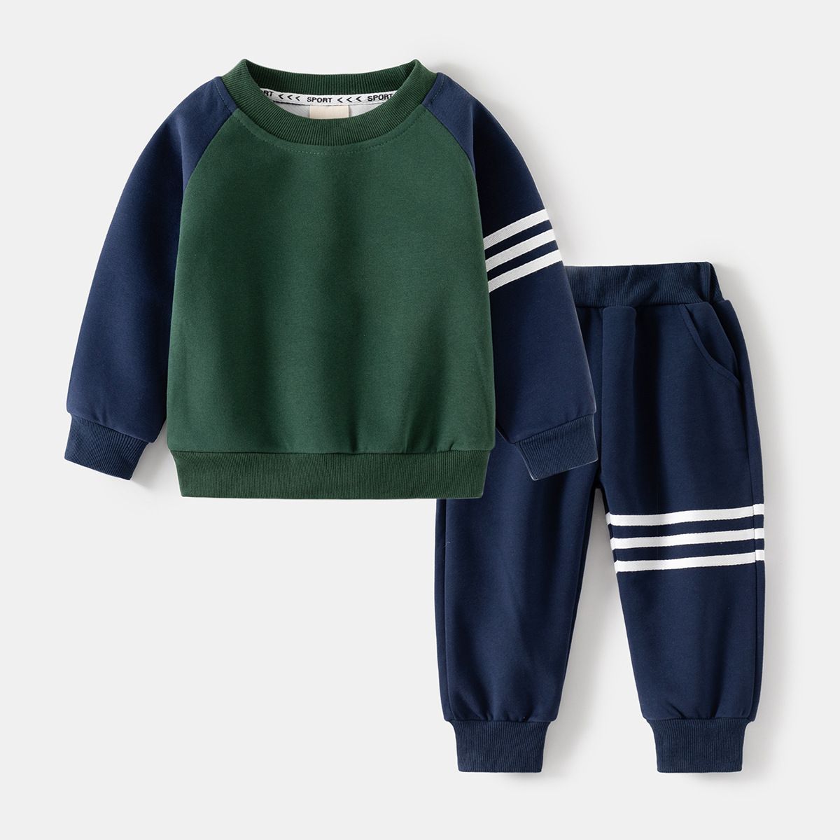 Children's suit autumn new style boy's sweater baby two piece suit