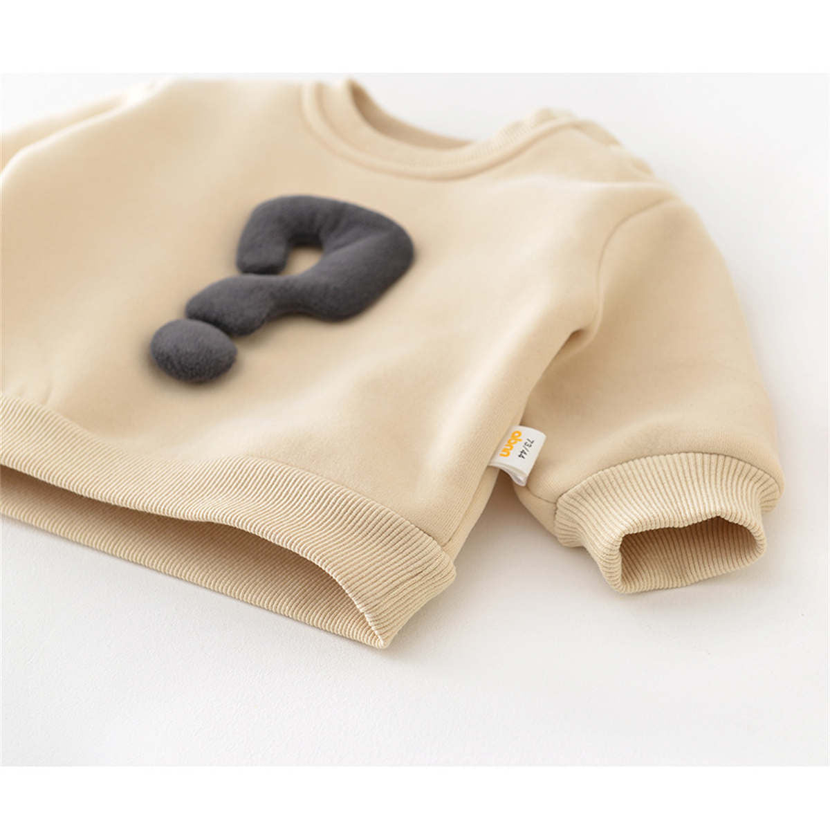 Baby autumn and winter thick fleece sweatshirt pants two piece set