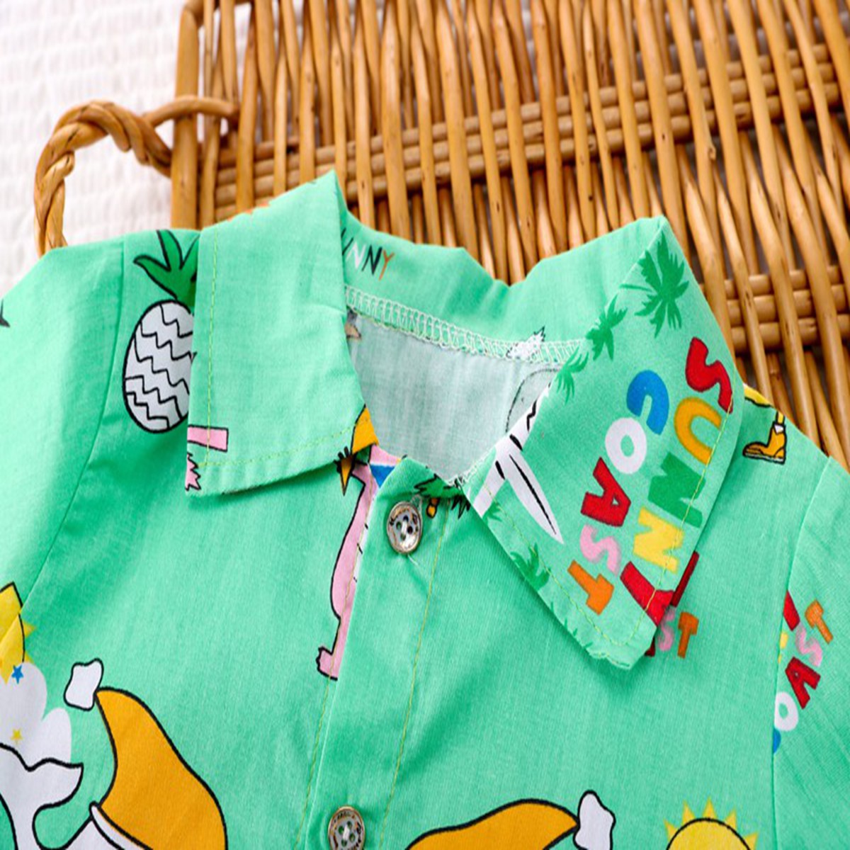 Baby summer shirt short sleeve two piece suit baby clothes