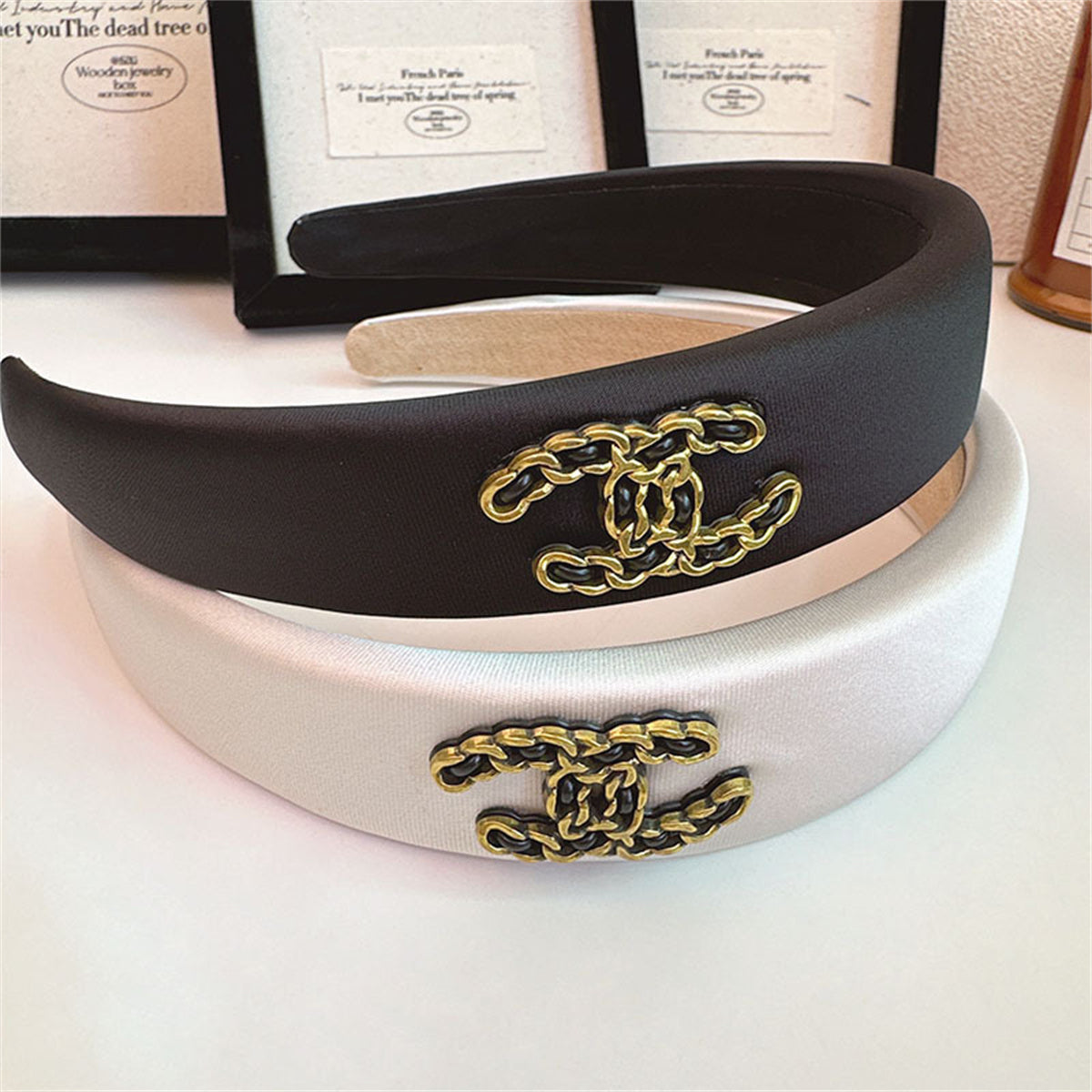 Women's exquisite temperament style high head top small letter headband