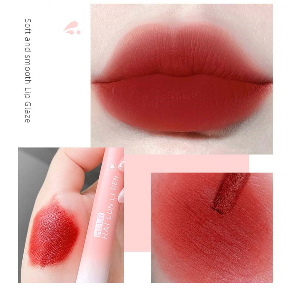 Women's pink matte velvet lipstick