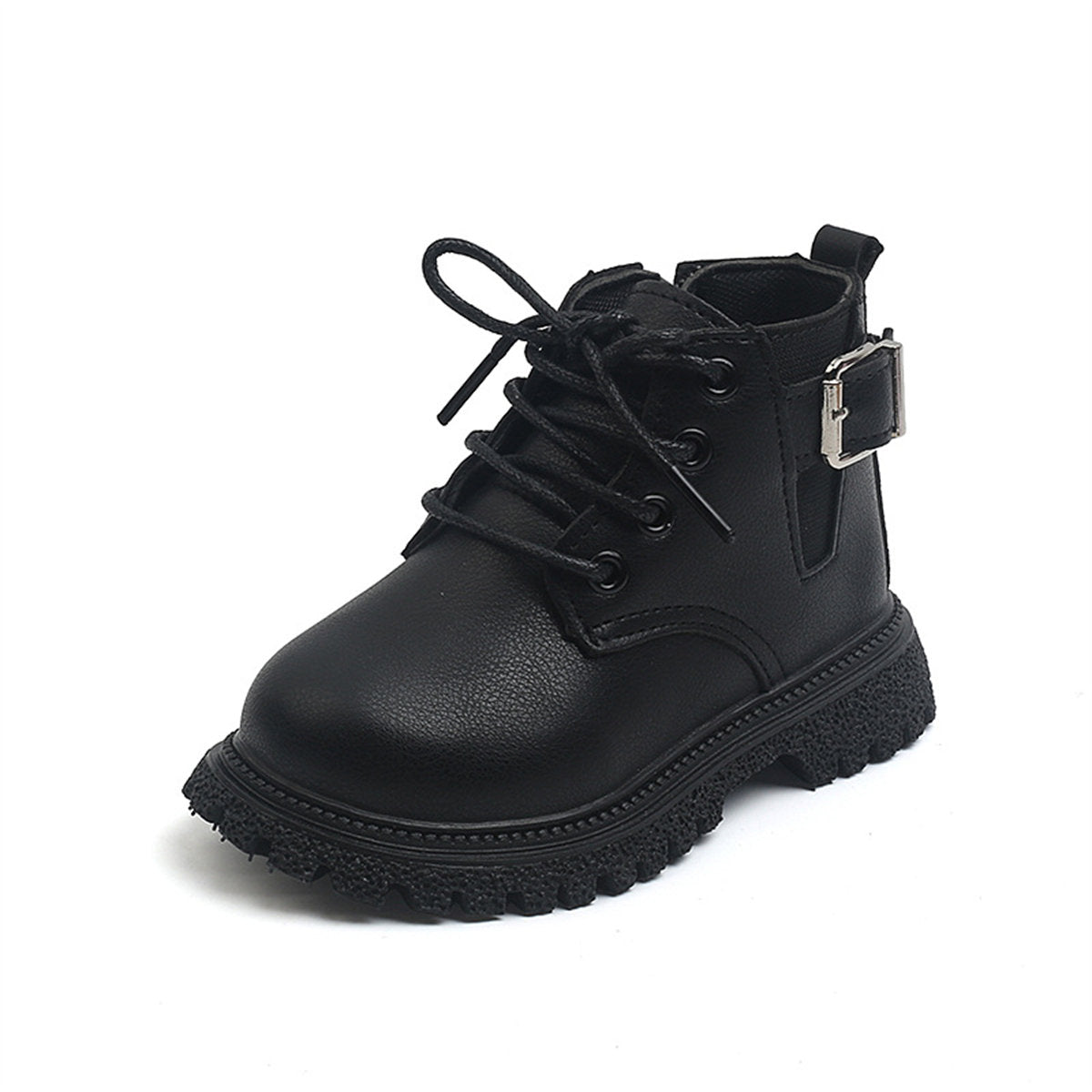 Solid color handsome urban style short boots Martin boots for boys and girls