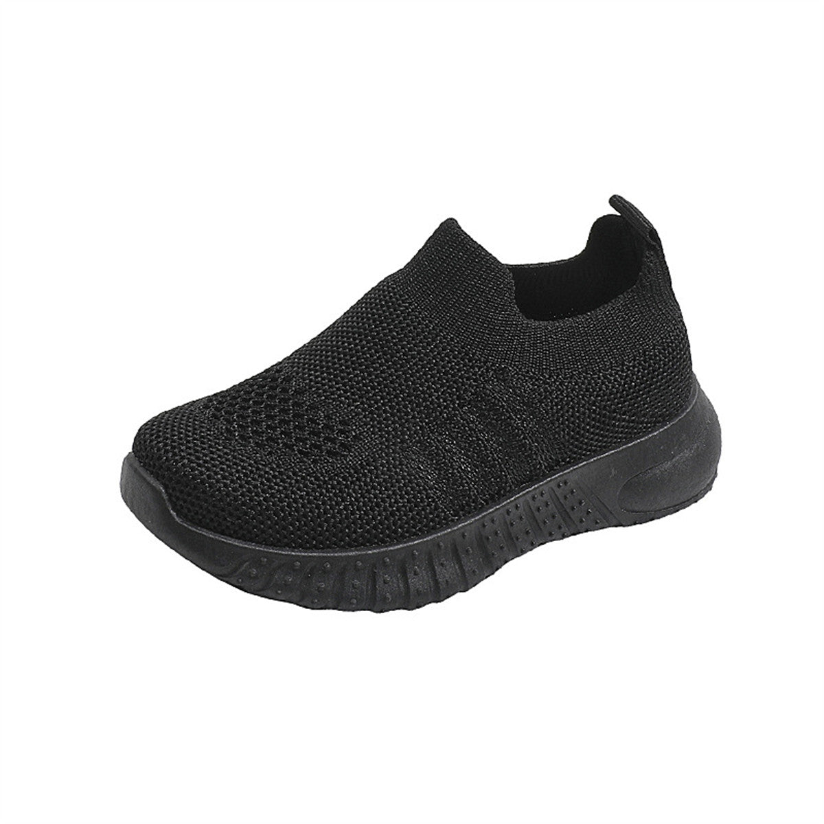 Children's solid color slip-on soft sole sports shoes