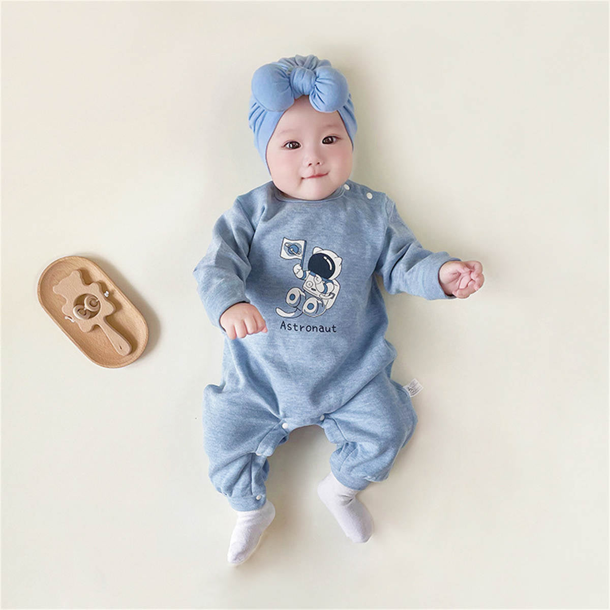 Infant autumn sheep silk velvet romper