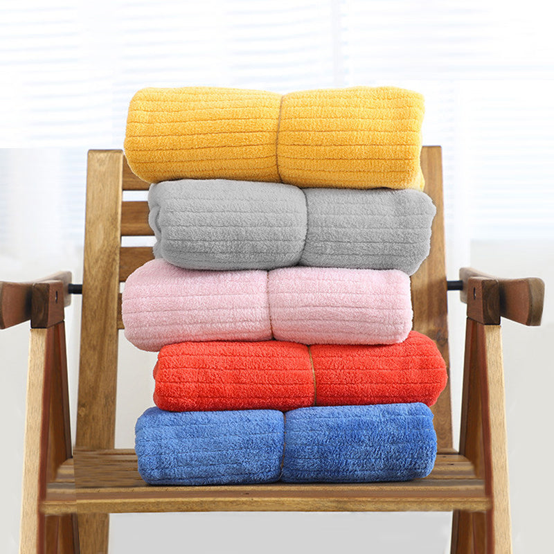 Bath towel enlarged thickened adult coral fleece absorbent quick-drying wrap towel pit pattern towel