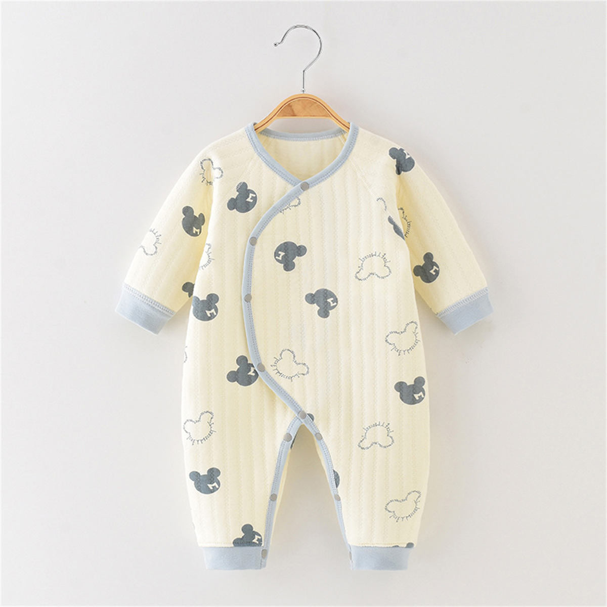 Baby jumpsuit warm cotton outer wear crawling clothes pajamas