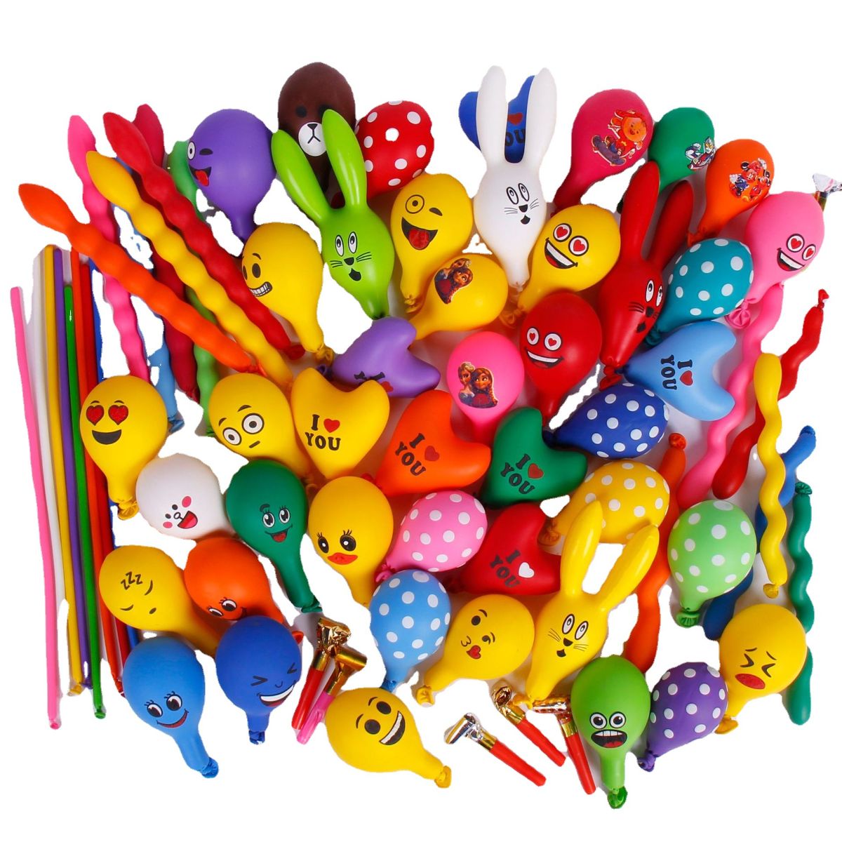 Colorful children's balloon activity theme decoration funny animal cartoon balloon 50pcs